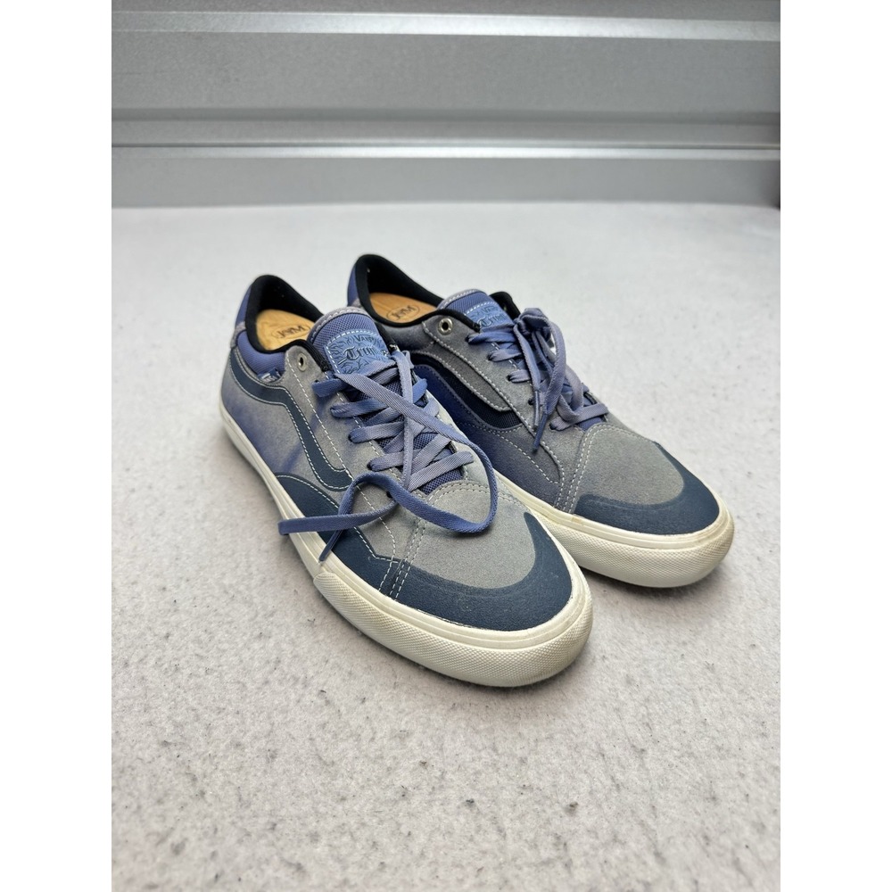 Vans Trujillo Pro Shoes Mens Size 11 Blue Gray Suede Low Skate Sneakers Custom